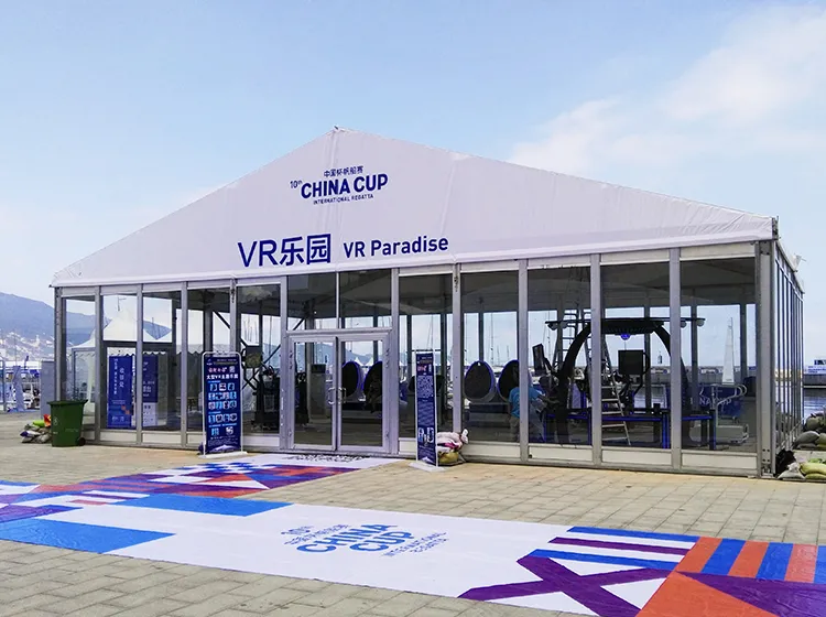 Glass wall frame tent