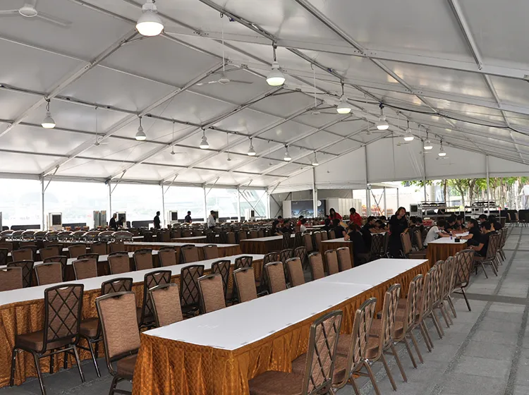 Standard tent interior