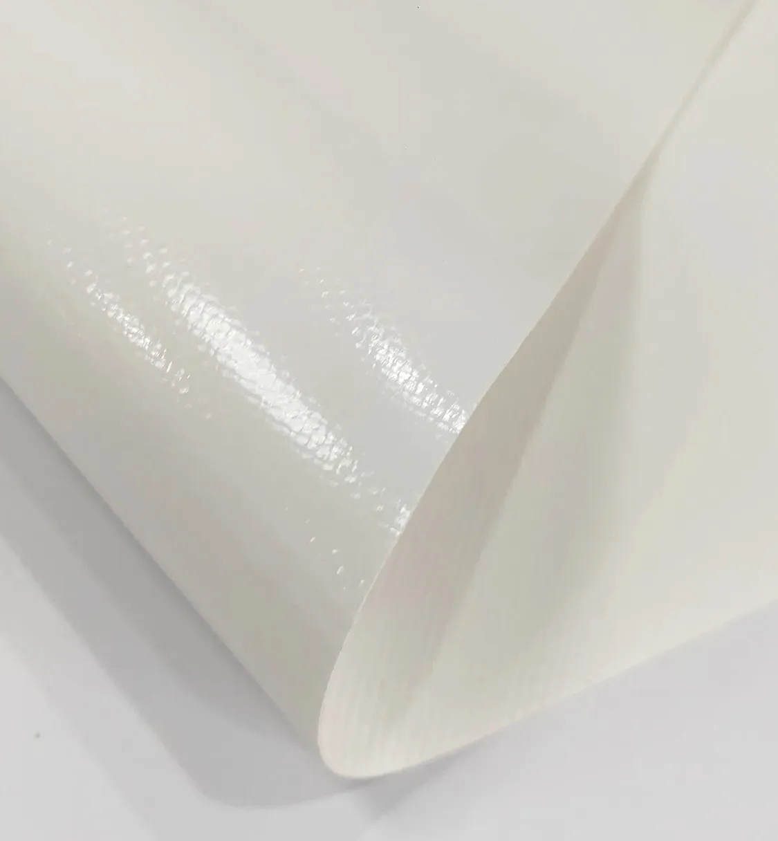 White PVC tarpaulin