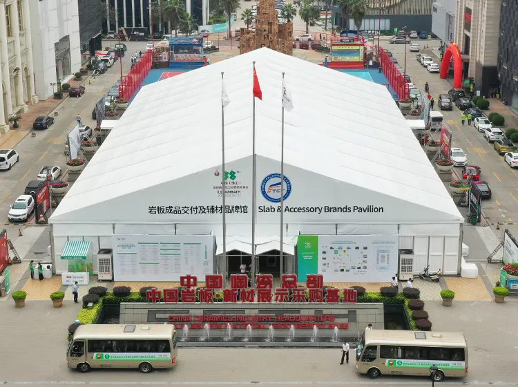 White exhibition and event tent